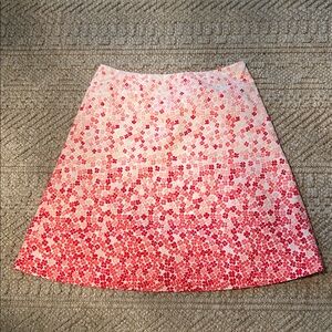 Talbots Petit Pink Floral A-Line Skirt